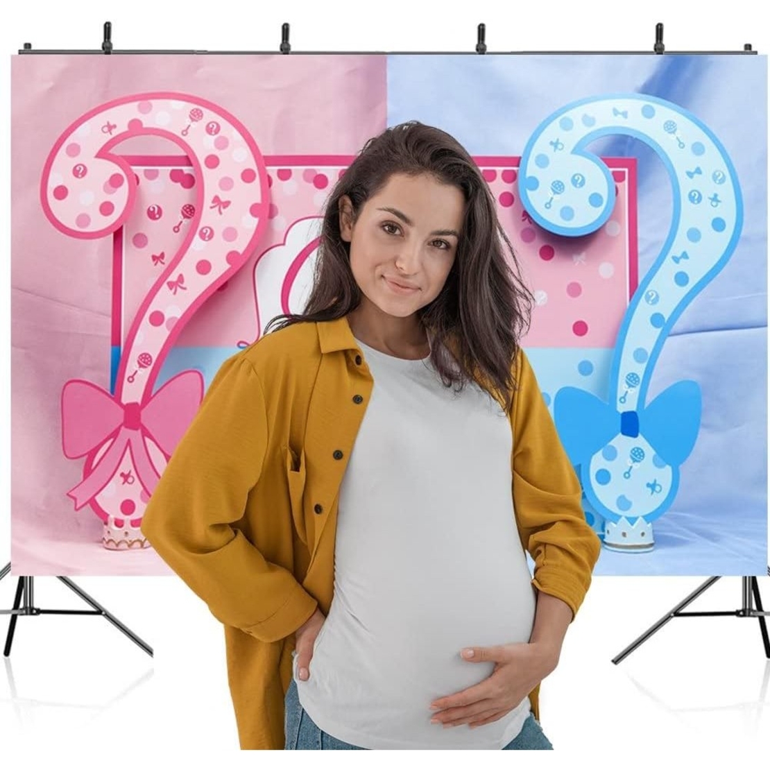 Banner pentru Petrecere, Vafy, Model Girl or Boy, Tematica Gender Reveal, 150 x 100 cm, Albastru Roz