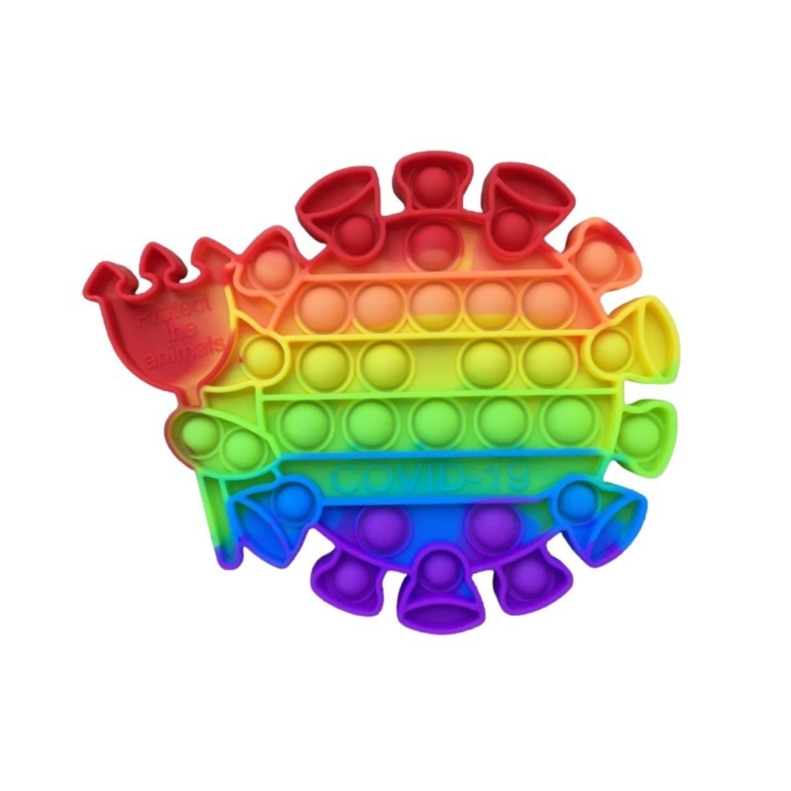 Jucarie antistres din silicon, Flippy, Pop It Now and Flip It, Virus, Multicolor
