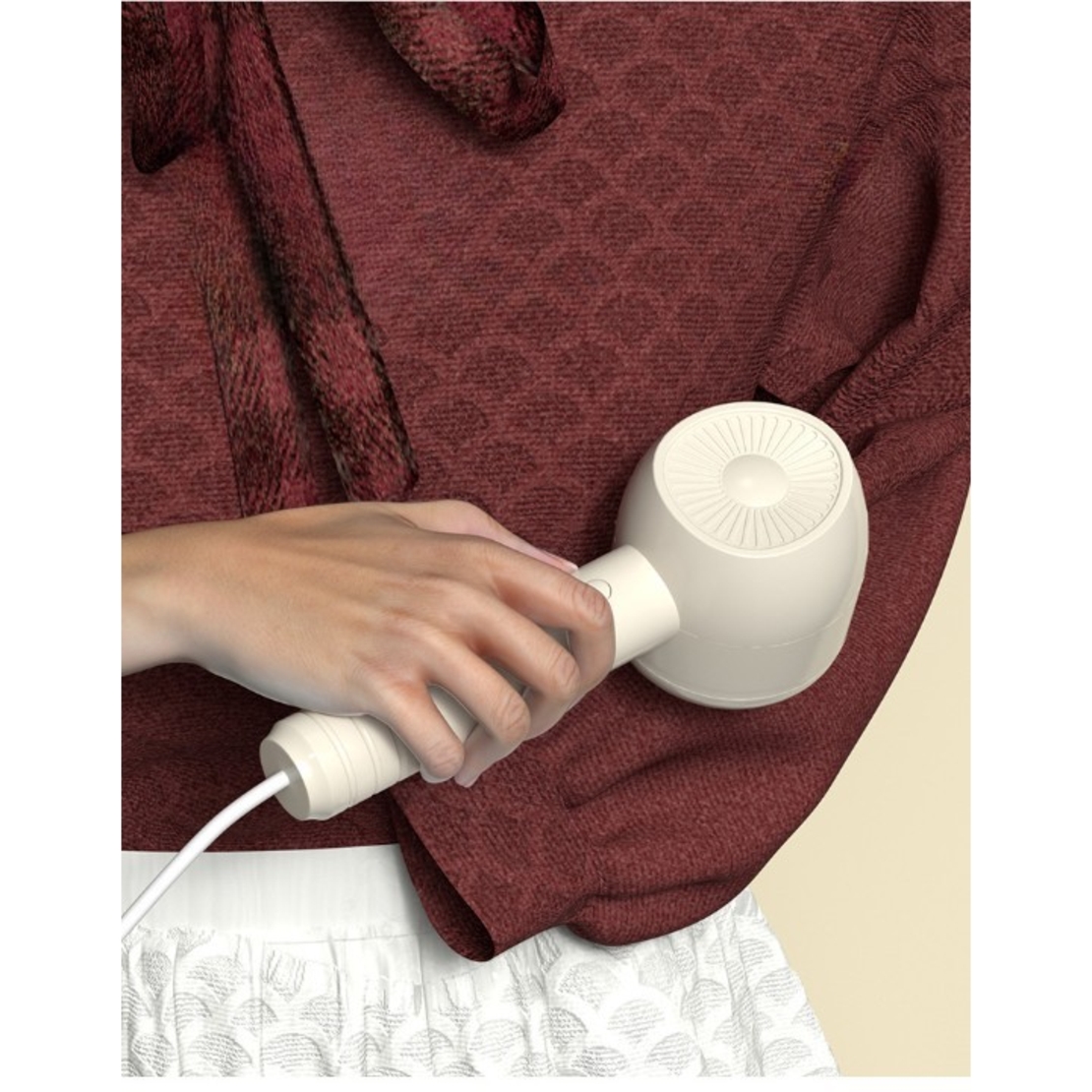 Aparat Pentru Curatat Scame, Par Si Praf, Vafy, Pentru Diferite Tipuri De Material, Cu Lame Din Otel Inoxidabil, Incarcare Prin USB Type-C, Cu Perie De Curatare, Cablu USB Si Stick Cu Lipici Incluse, Alb, 220 x 86 mm