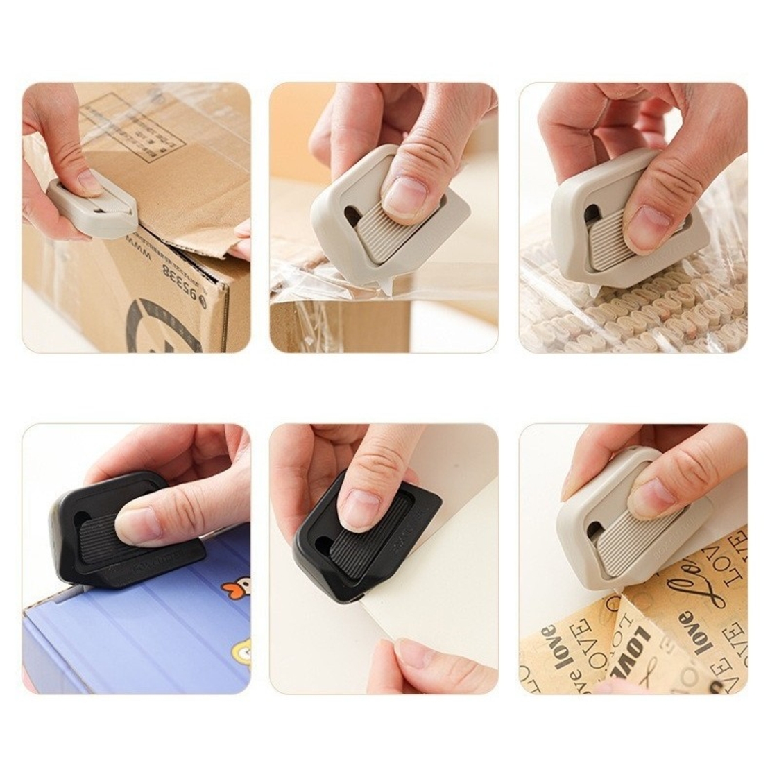 Cutter Portabil, Vafy, din ABS, Magnetic, Lama Ceramica, Autoretractabila, Universal, Alb