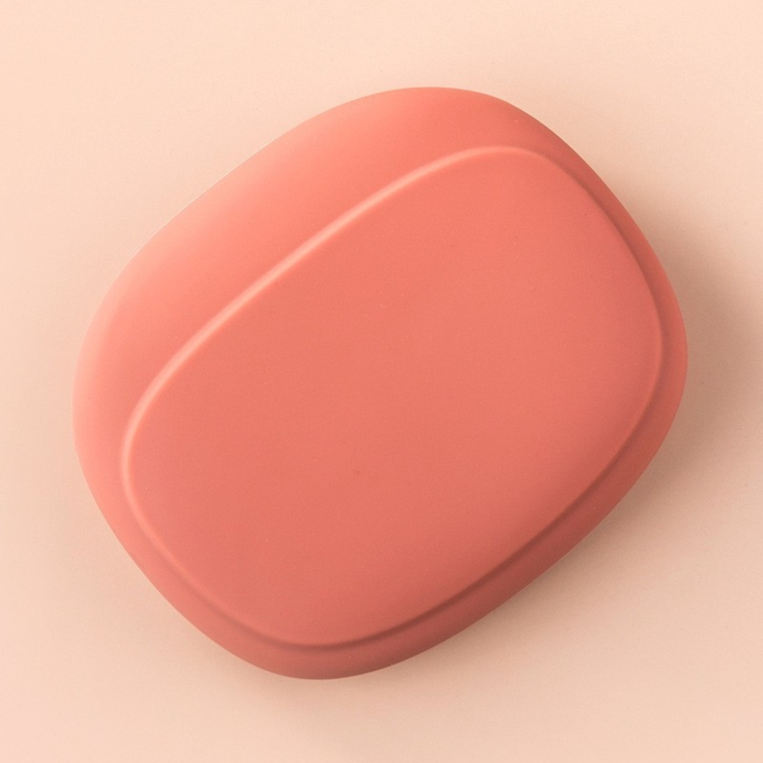 Husa din Silicon, Vafy, pentru Casti, Cabluri, Portabil, 8.5 x 10 x 2 cm, Rosu Oranj