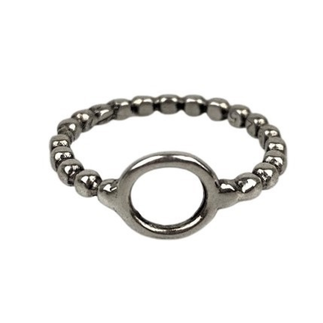 Inel Argint 925 Bobite cu Cerc, M 51