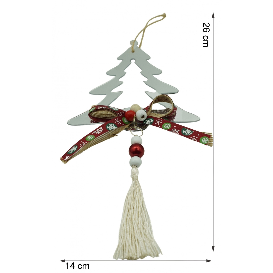 Ornament brad, Flippy, Brad, Argintiu, Lucios, 14*26CM, Acril, Interior/ Exterior