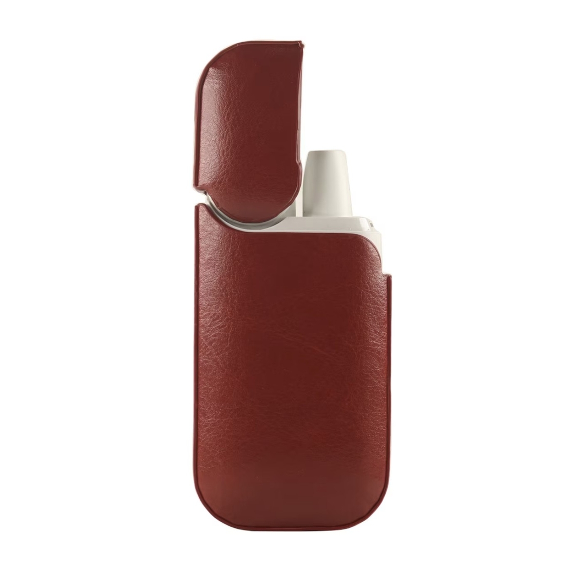 Husa Vafy pentru IQOS 2.4 Plus, Capac de Protectie, Anti Soc si Zgarieturi, din Piele Ecologica, 43 g, 12 x 6 x 2.5 cm, Maro