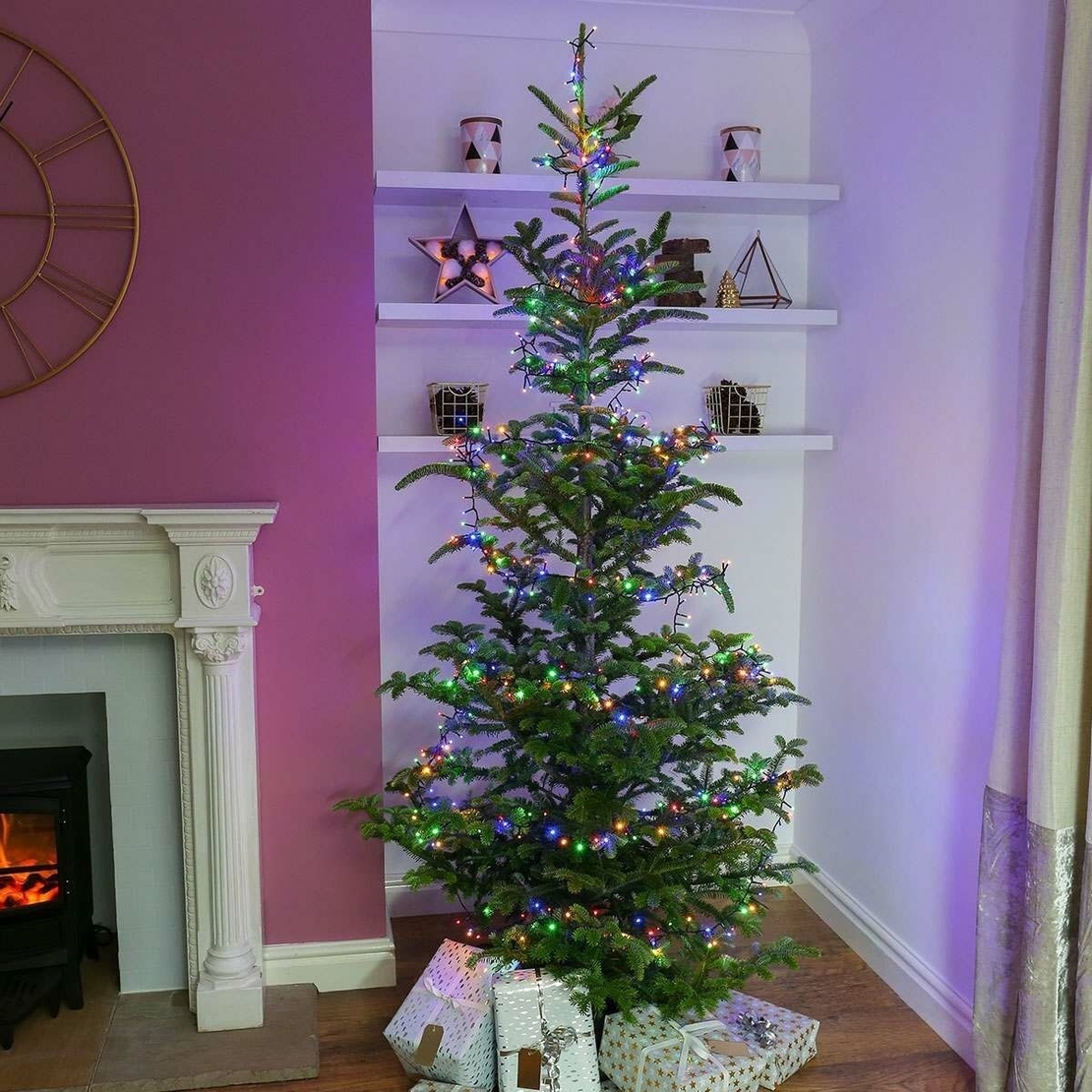 Instalatie Craciun, 65 m, 650 Led-uri ,Liniara, Rosu/Albastru/Rosu/Verde, Flash, Transformator cu telecomanda, Interconectabila, Prelungitor 3 m inclus, Fir Verde, Vafy