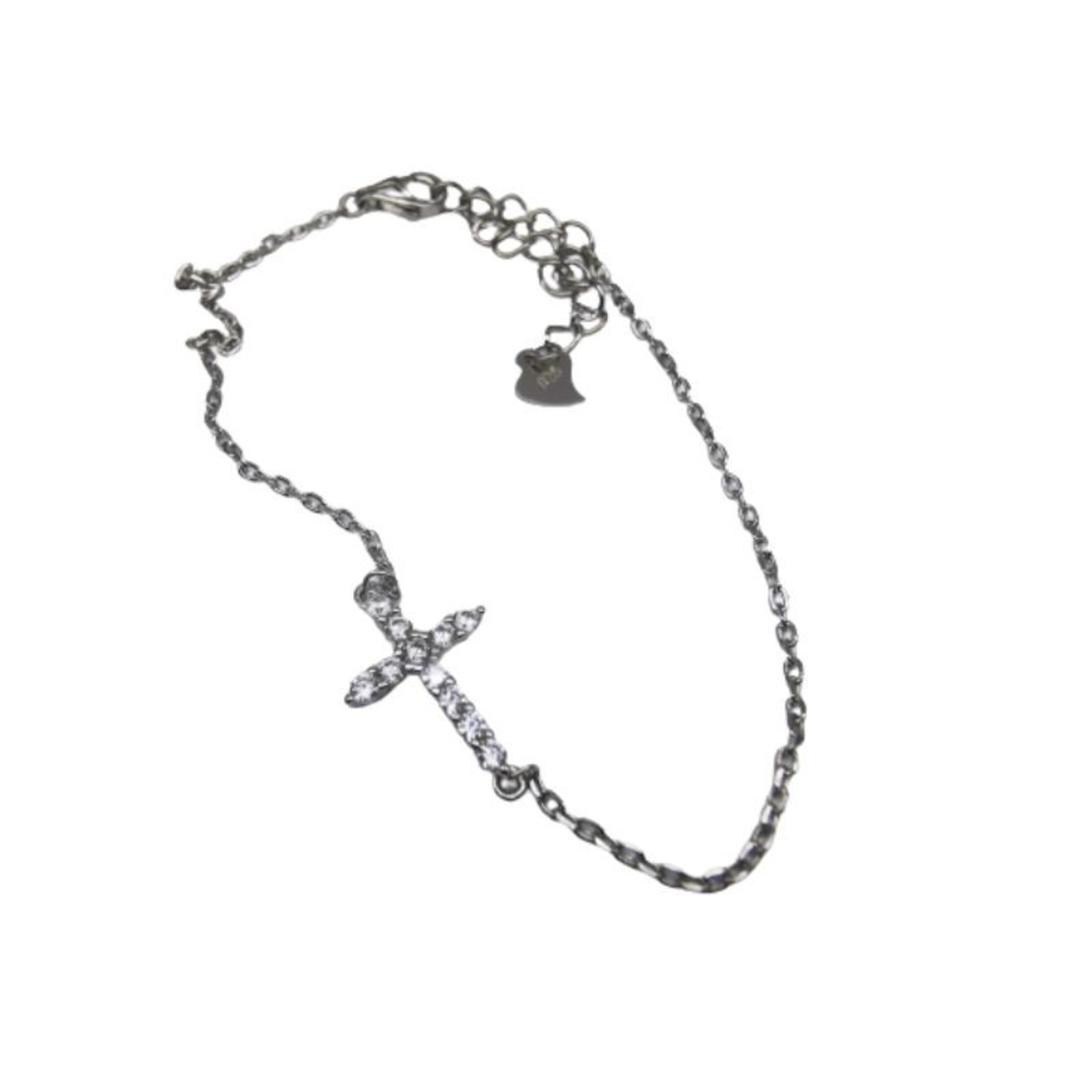 Bratara din Argint 925 Cruce Rodiata cu Zirconii, 1.65 g