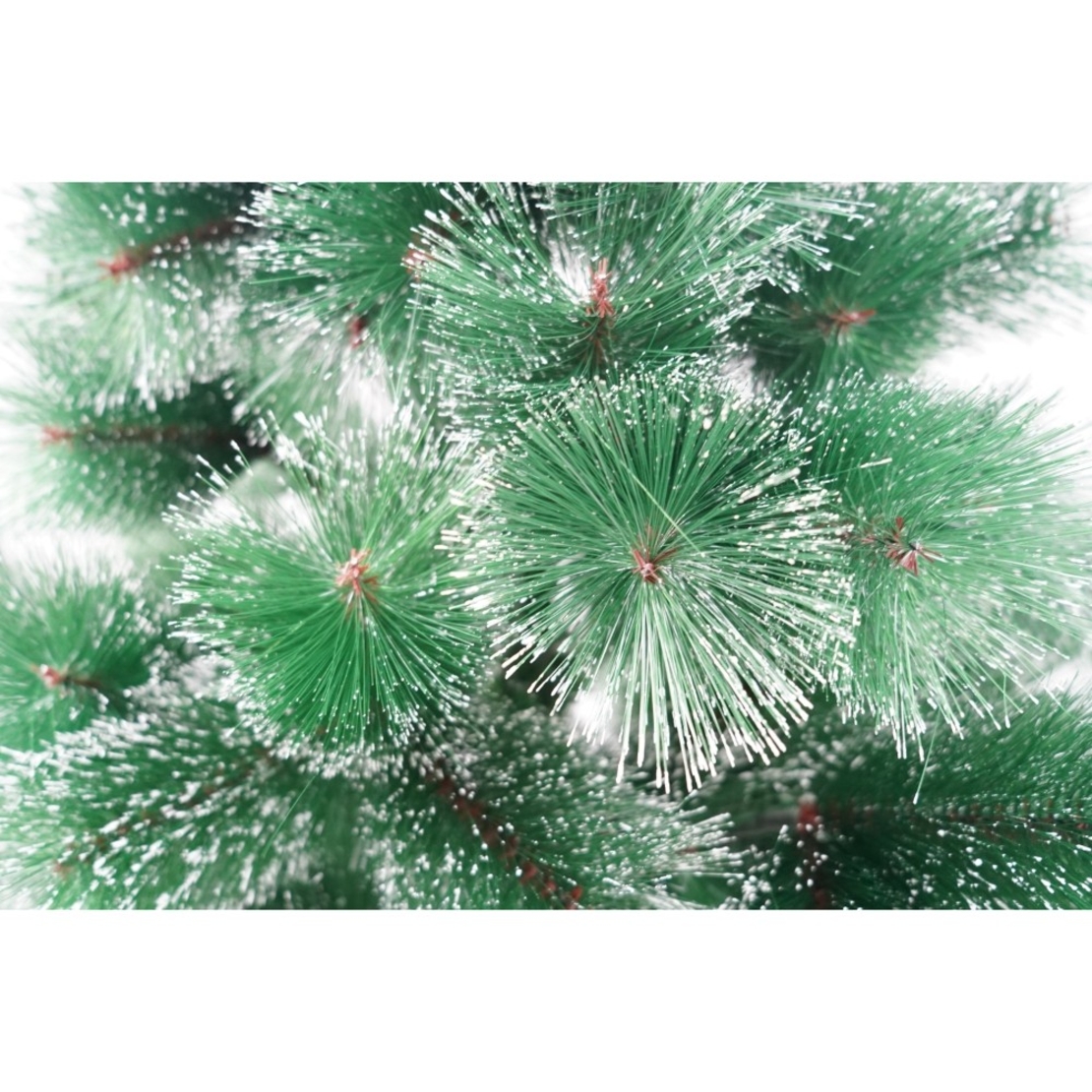 Brad artificial de Craciun tip pin nins, pentru interior/exterior, inaltime 180 cm, Flippy, verde, suport metalic inclus
