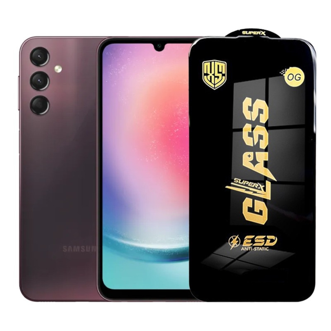 Folie de Protectie pentru Samsung Galaxy A24, Vafy, Sticla Securizata ESD, Margini Negre, Rezistenta la Zgirieturi, Antistatica, 0.35 mm, Transparenta