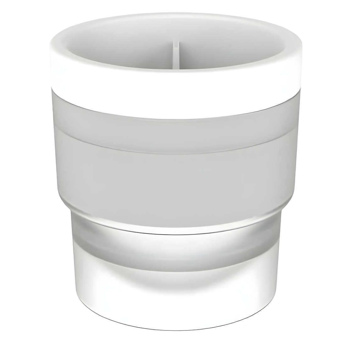 Forma pentru Gheata, Vafy, Sfera XL 6 cm, Silicon Alimentar Premium, Reutilizabila, Topire Lenta pentru Whiskey si Cocktail, Design Stackable, Alb