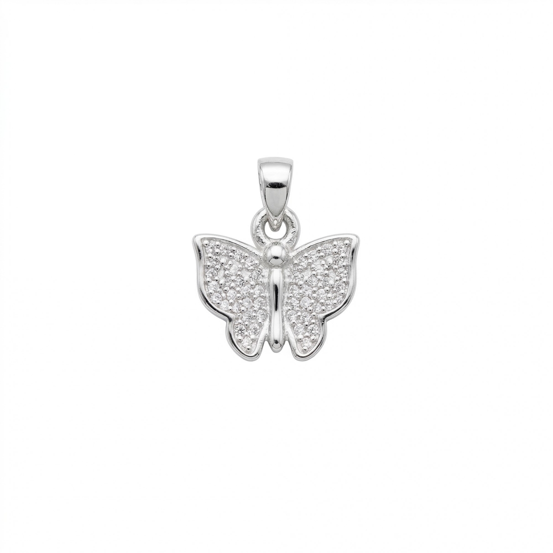 Pandativ din Argint 925, Jolie Silver, pentru Dama, Model Fluturas Minizirconii, 0.7 g, Design Fin si Elegant, Argintiu