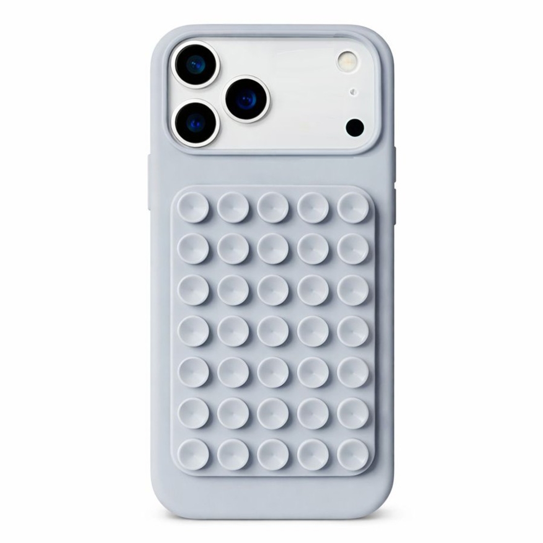 Husa din Silicon pentru iPhone 17 Air, Vafy, Carcasa de Protectie cu Ventuze, din Cauciuc Moale Rezistenta la Socuri, Gri