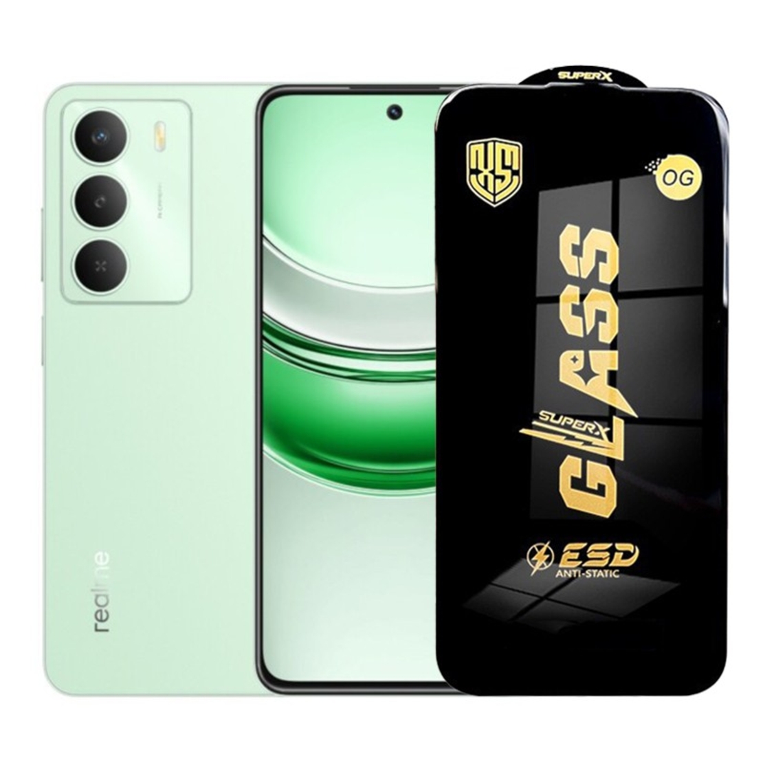 Folie de Protectie pentru Realme C73, Vafy, Sticla Securizata ESD, Margini Negre, Rezistenta la Zgirieturi, Antistatica, 0.35 mm, Transparenta