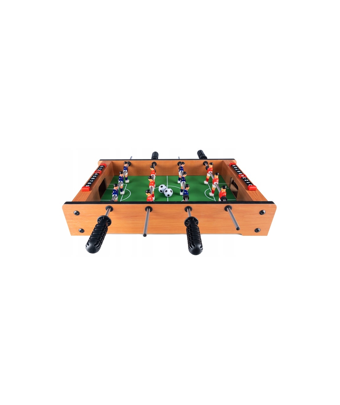 Joc fotbal de masa din lemn, cu contor goluri, 51x31x11 cm