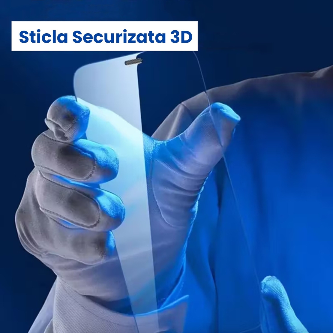 Folie de Protectie pentru Apple iPhone 14 Plus, Vafy, Sticla Securizata 3D, High Definition pentru Ecran complet, Anti Zgirieturi, Anti bule, Transparenta