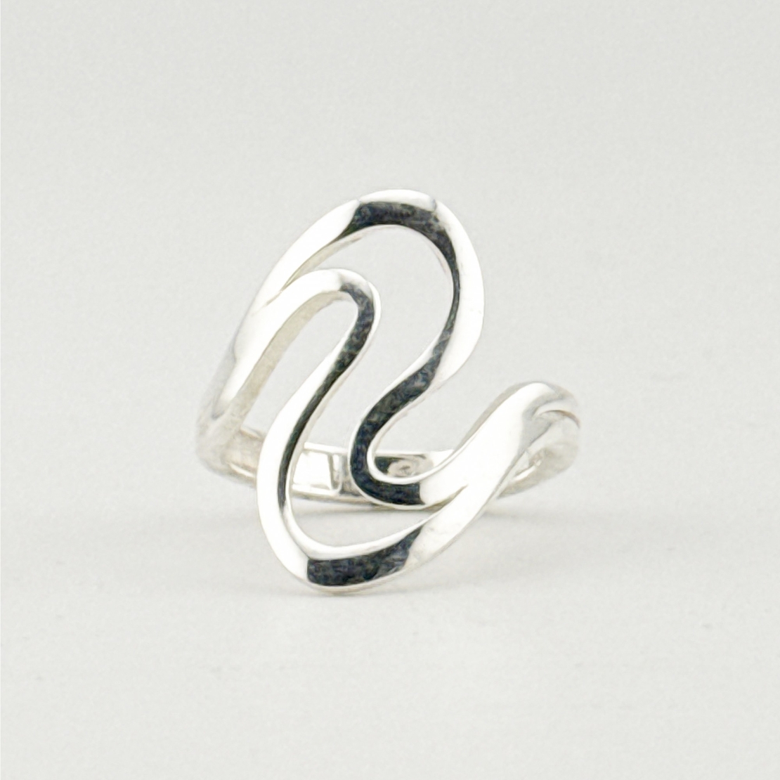 Inel pentru Dama Argint 925, Jolie, Model Spirala 5.3 gr, Marimea 56, 2.5 x 2 cm, Argintiu