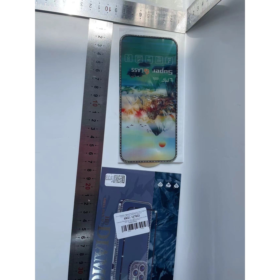 Folie de Protectie, Vafy, pentru iPhone 15 Pro Max, Tempered Glass 2.5 cu Pietricele, ESD, HD, Transparent