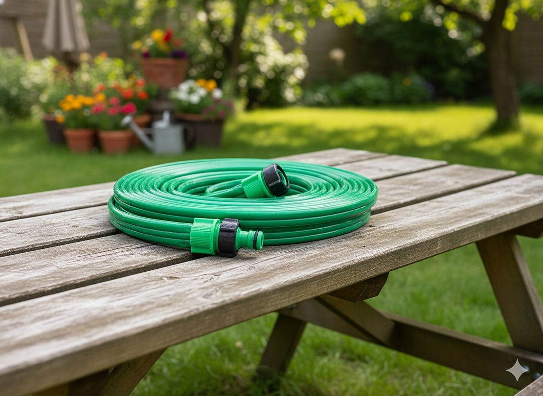 Furtun irigare tip banda 7.5 m pentru gradina, udare delicata pentru straturi si flori