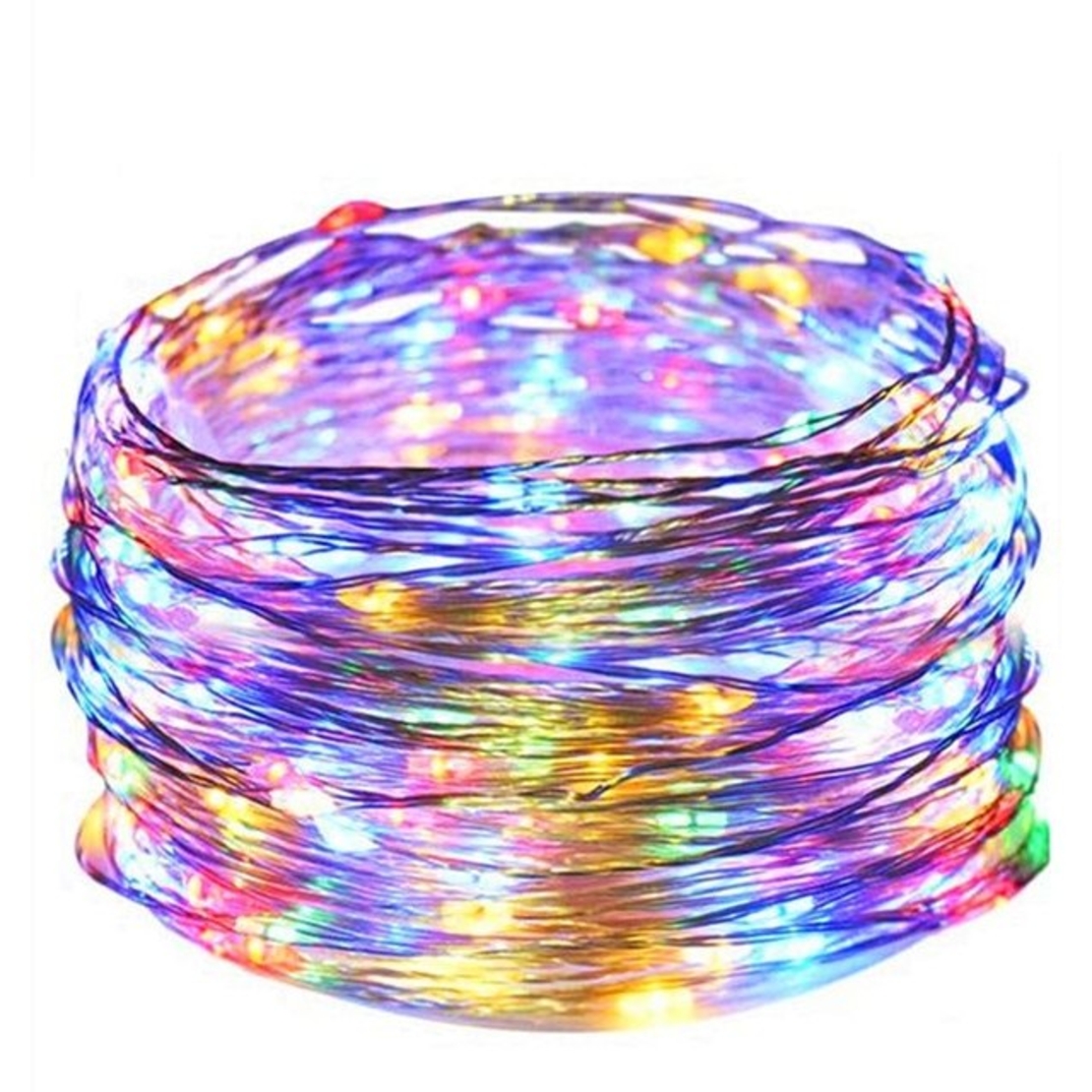 Instalatie Craciun, 2 metri, 20 LED-uri, multicolor, telecomanda 8 functii, USB, fir cupru, liniar, interior/exterior, Vafy