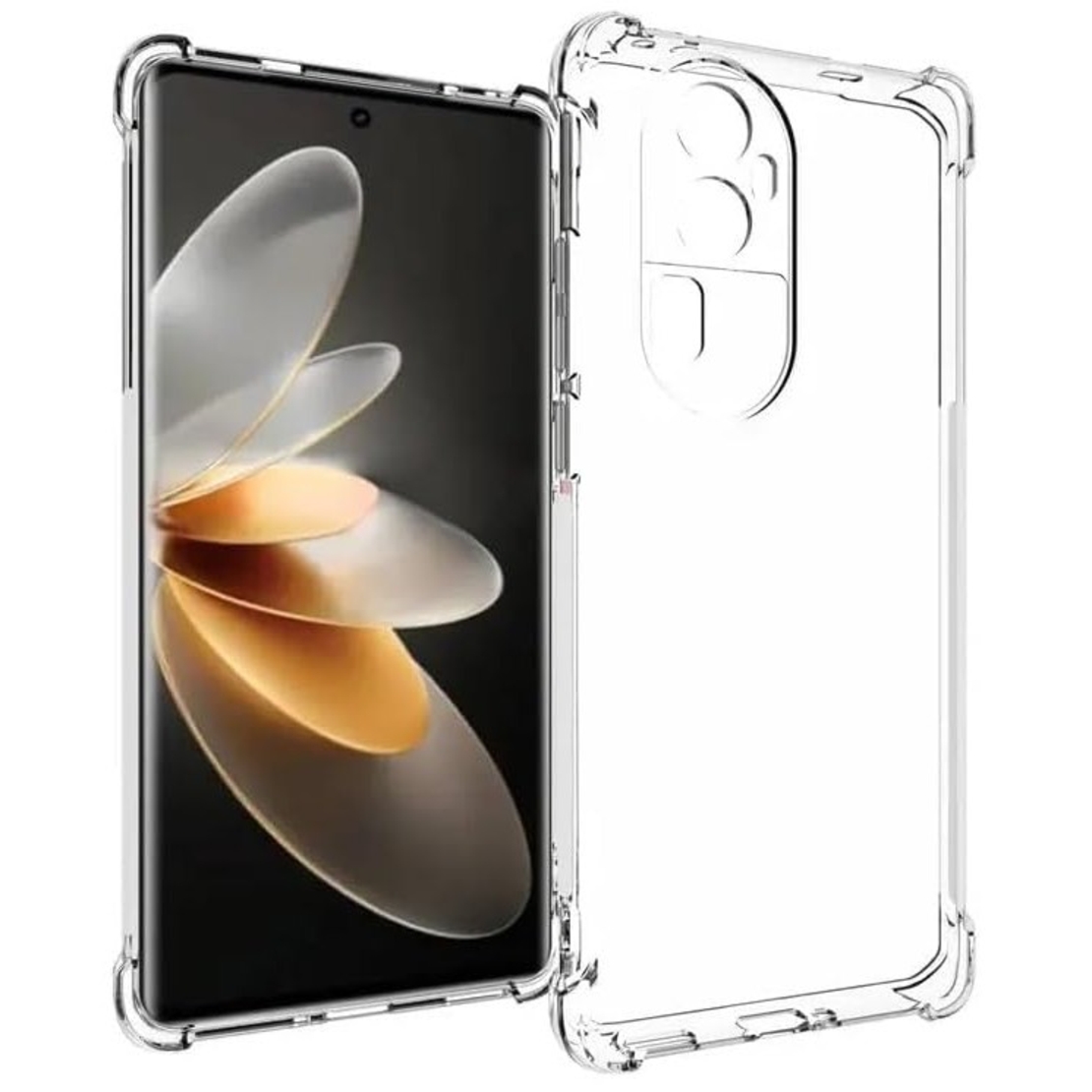 Husa protectie pentru Oppo Reno 8 Pro 5G, Vafy, TPU, Antisoc, Protectie colturi, Rezistenta la impact, 1.5 mm, Transparenta