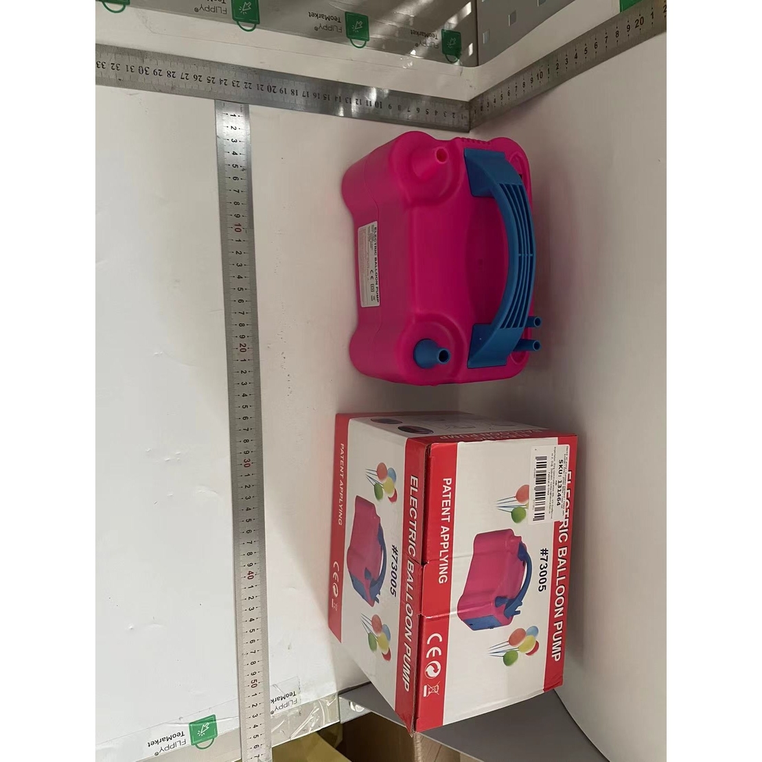 Pompa Electrica de Umflat Baloane, Flippy, cu Doua Iesiri, 220V, Putere 600W, Accesorii petrecere, Mov