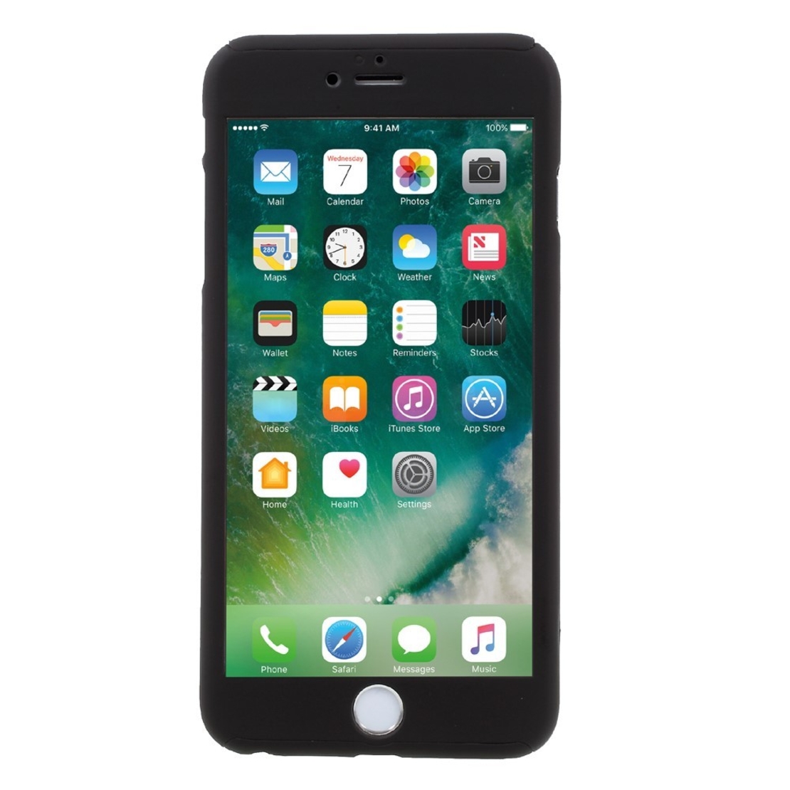 Husa Apple iPhone 6/6S Full Cover 360 Negru + Folie de protectie