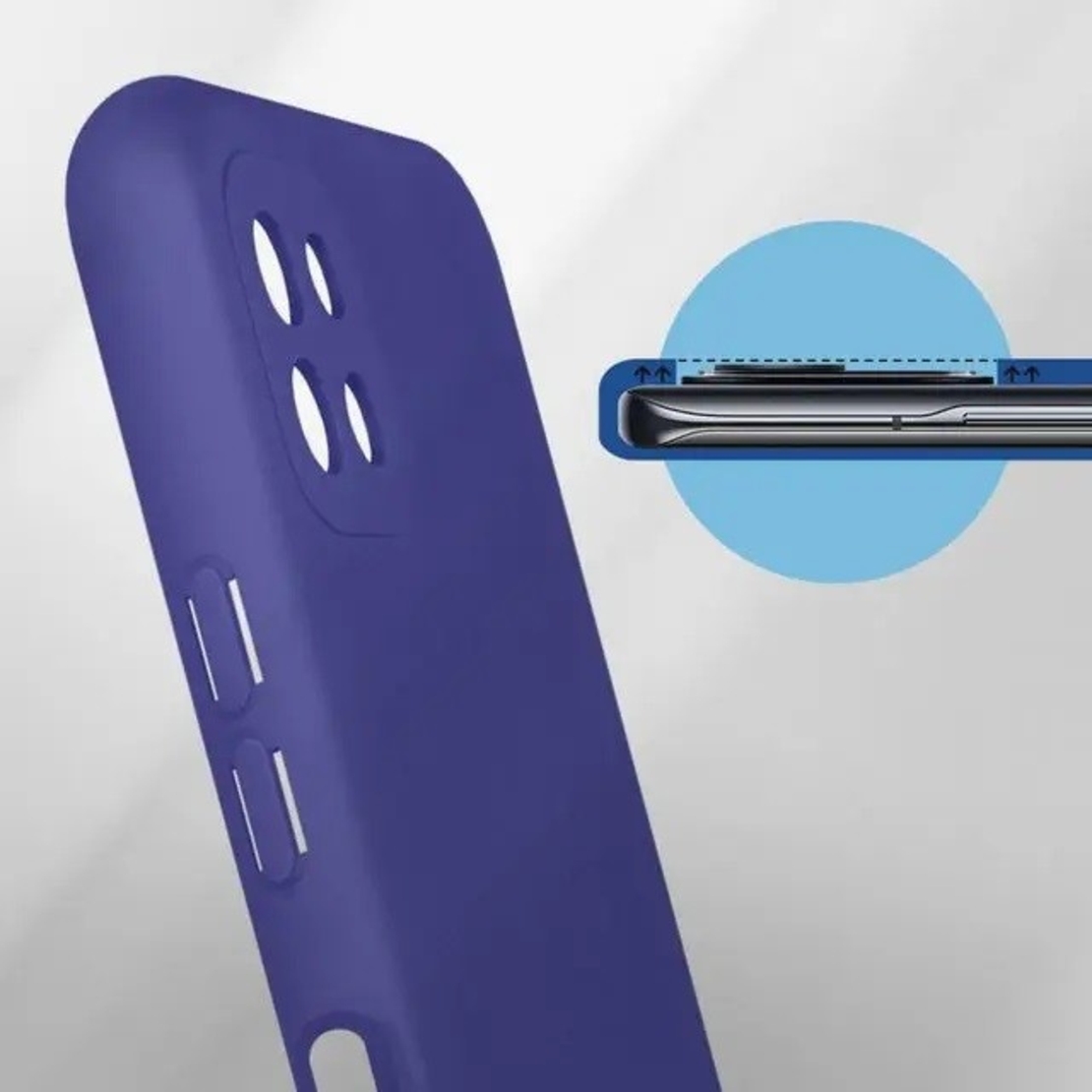 Husa protectie Vafy pentru Samsung A22 5G Liquid Silicone Mov