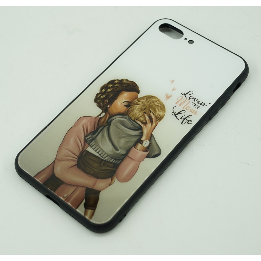 Husa protectie Flippy compatibila cu Apple iPhone 13 Glass print Lovin the Mom Multicolor