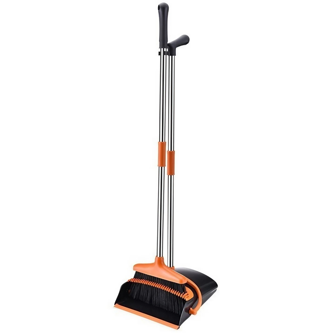 Set matura si faras cu coada, Flippy, Pentru uz casnic, Plastic/Otel, Portocaliu/Negru, Depozitare verticala, 26x25.5x83 cm