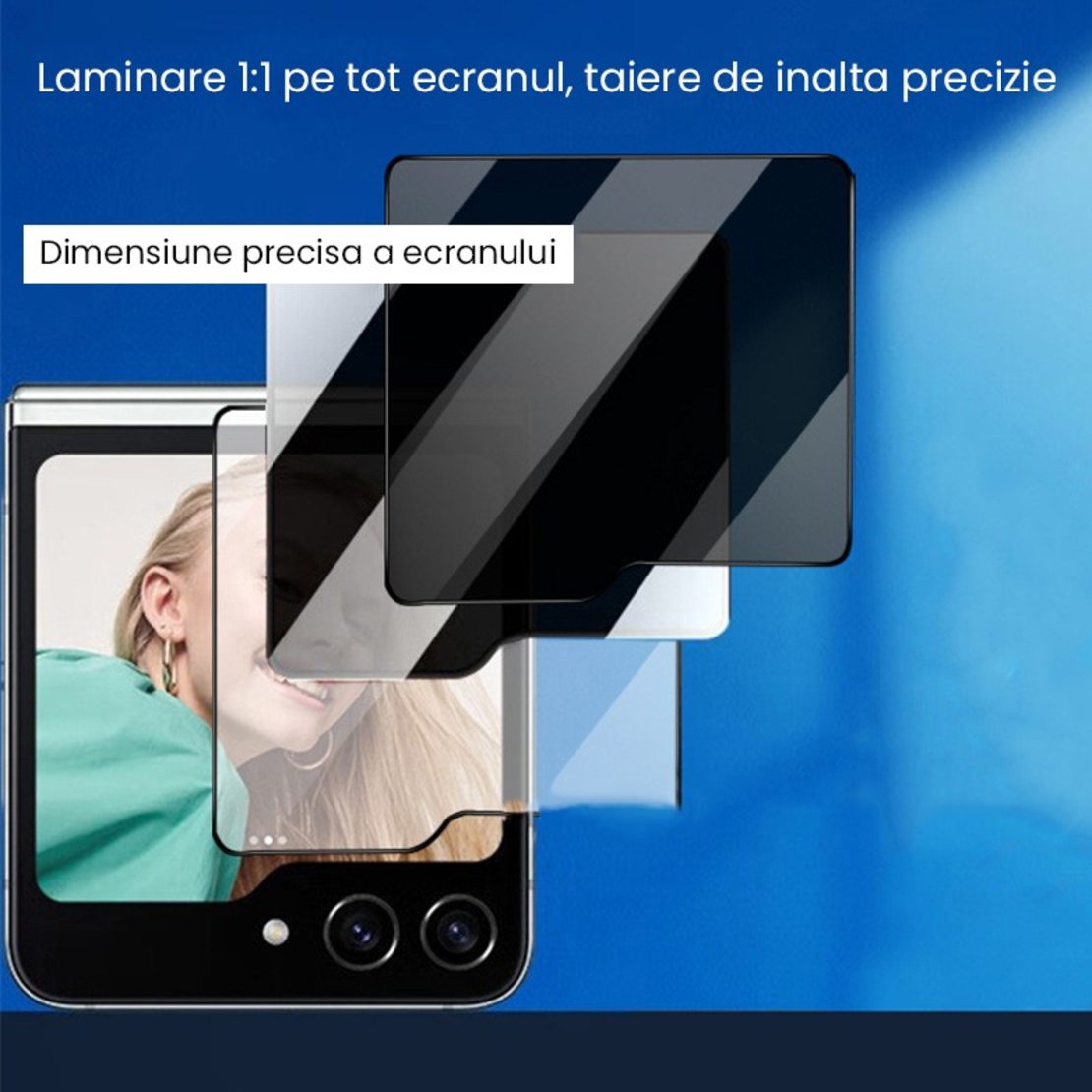 Folie Sticla Securizata pentru Samsung Galaxy Z Flip 6, Vafy, Sticla de Protectie Compatibila cu Samsung Galaxy Z Flip 6, 2.5D, HD, Transparenta
