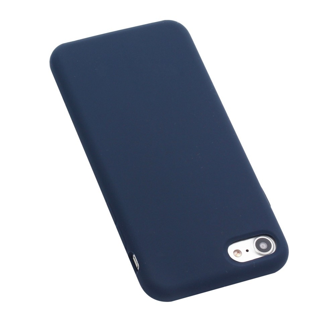 Husa protectie Vafy compatibila cu Apple iPhone 7/8/SE 2020 Liquid Silicone Case Albastru Inchis