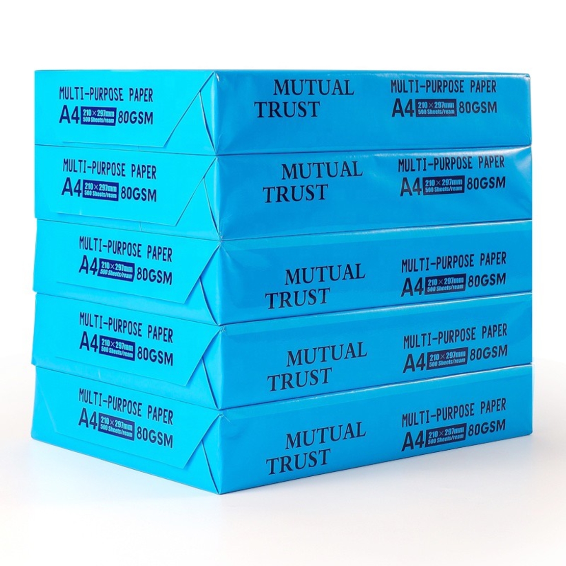 Hartie Copiator A4 Mutual Trust, Flippy, 80 g/mp, 5 topuri x 500 coli/top (2500 coli), 210 x 297 mm, Hartie Multifunctionala pentru Imprimanta si
