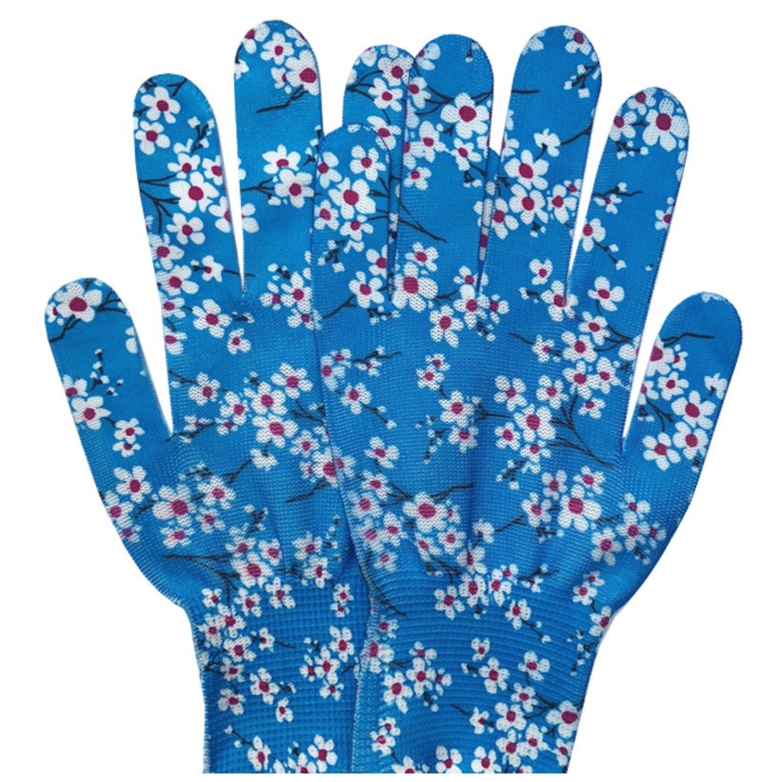 Manusi de Gradinarit, Flippy, din Nailon, Marime Universala 20 cm, Model Inflorat, Antiderapante, Multicolor