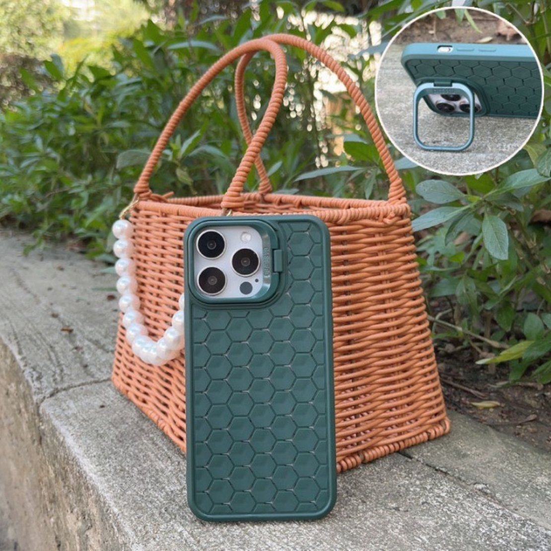 Husa de Protectie TPU, Vafy, pentru Apple iPhone 15, 3D Cube, cu Inel, Protectie Camera, Antisoc, Antizgariere, Antialunecare, Acoperire Completa, Verde