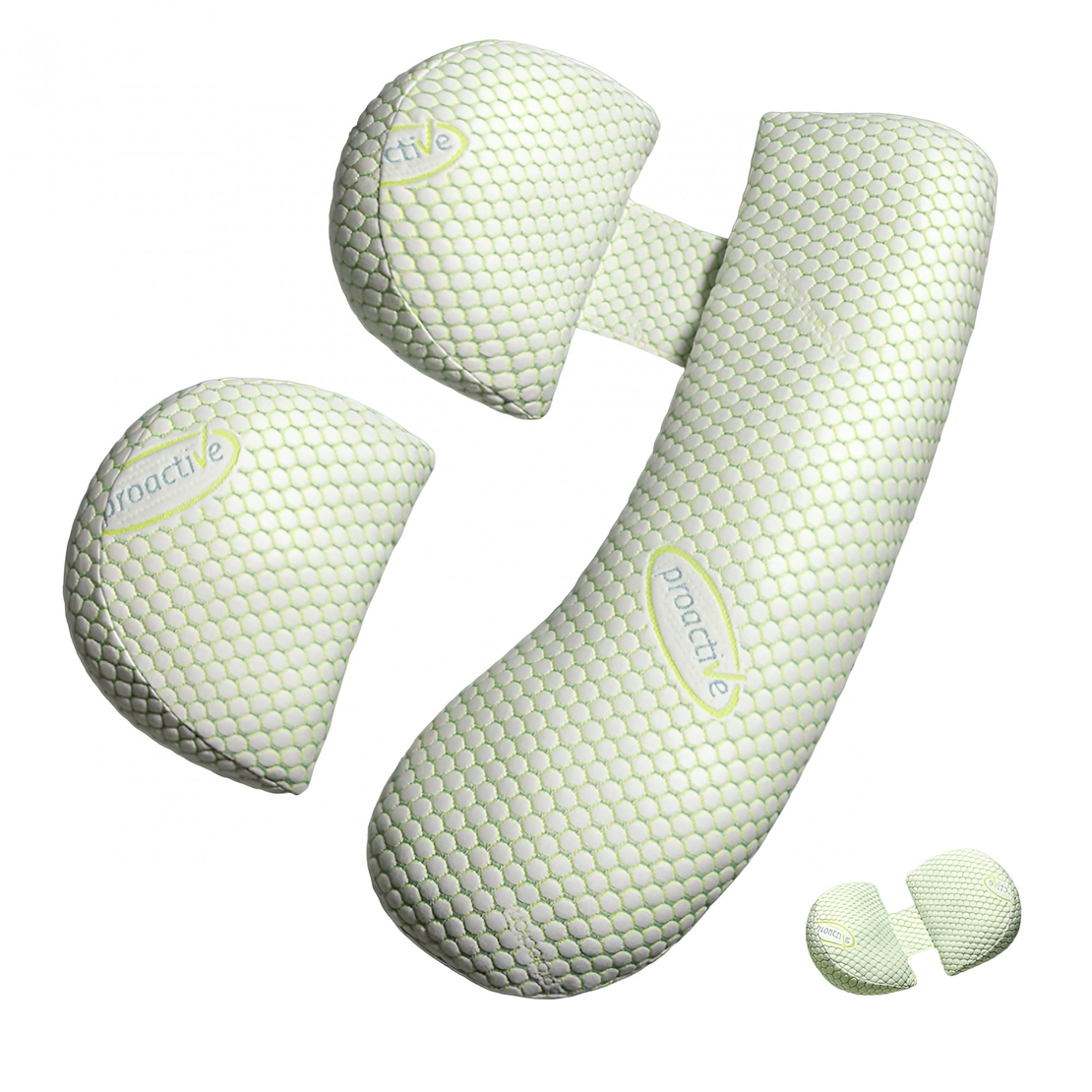 Set Perna pentru Gravide, Flippy, Husa Detasabila, Utilizare in Forma H si U, Reglabila, Latime Ajustabila, Proactive, Verde