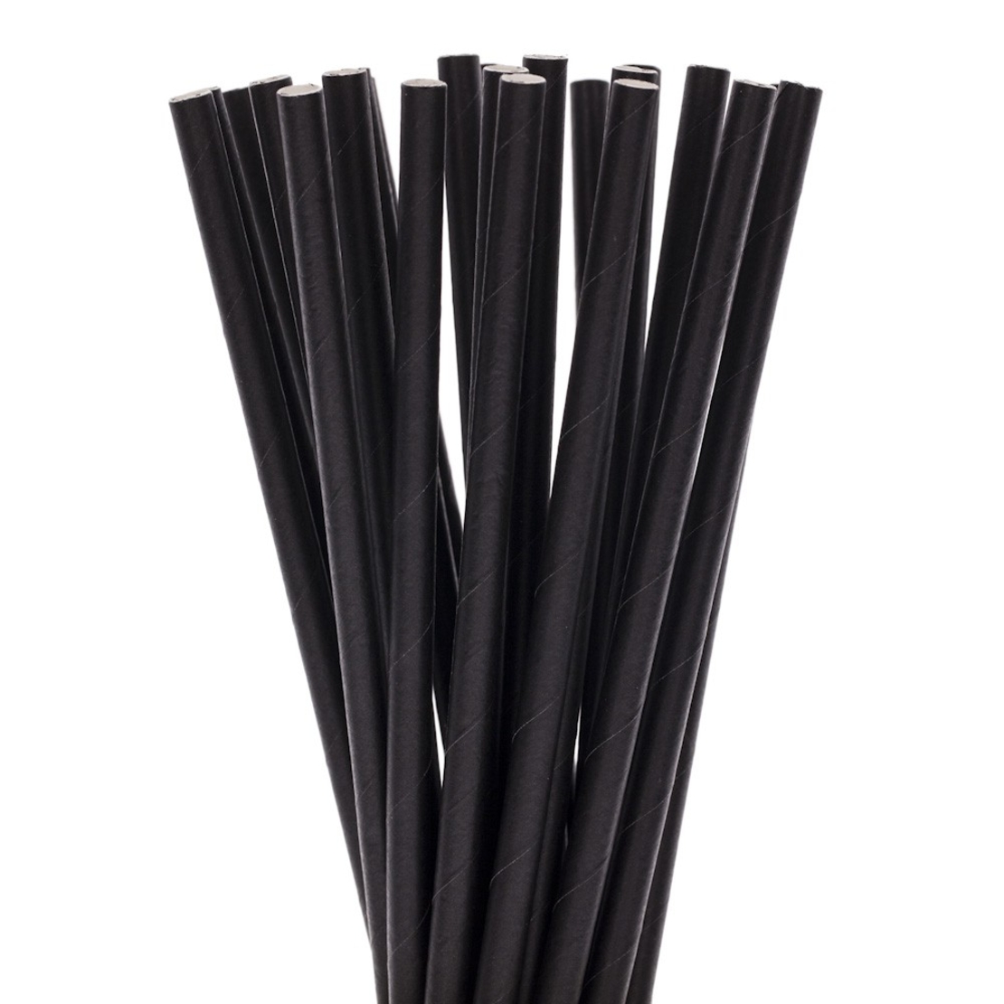 Set 100 Paie, Flippy, din Hartie, 20 cm, Model Uni, Negru