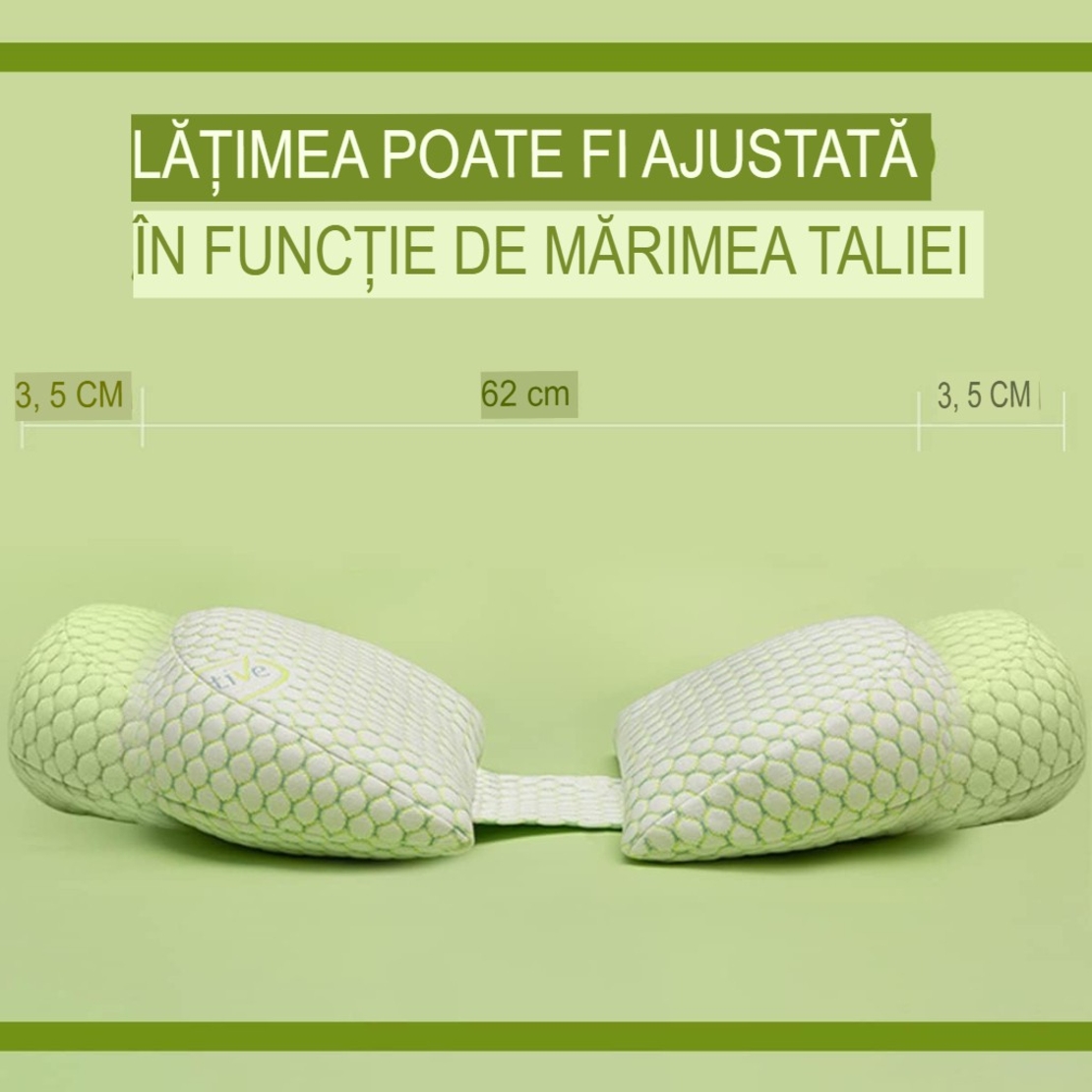 Set Perna pentru Gravide, Flippy, Husa Detasabila, Utilizare in Forma H si U, Reglabila, Latime Ajustabila, Proactive, Verde