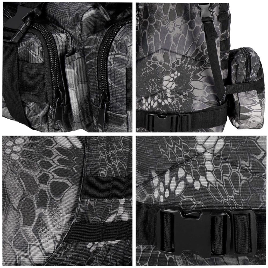 Rucsac militar pentru drumetie, impermeabil, ultra usor, 50litri, gri