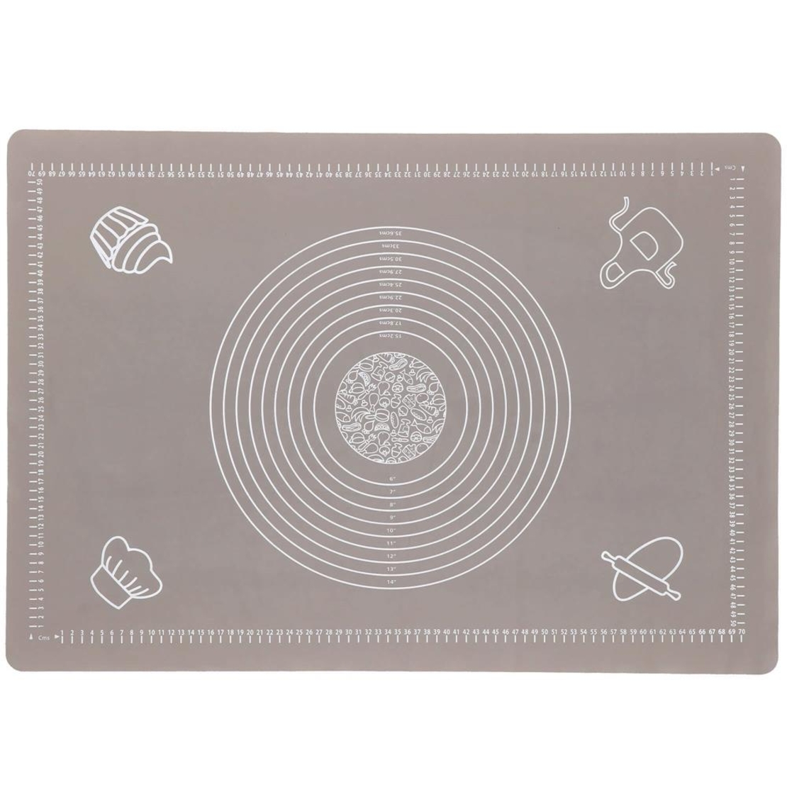 Plansa din silicon alimentar de framantat aluat, rezistenta la temperaturi ridicate, 65x45cm, gri