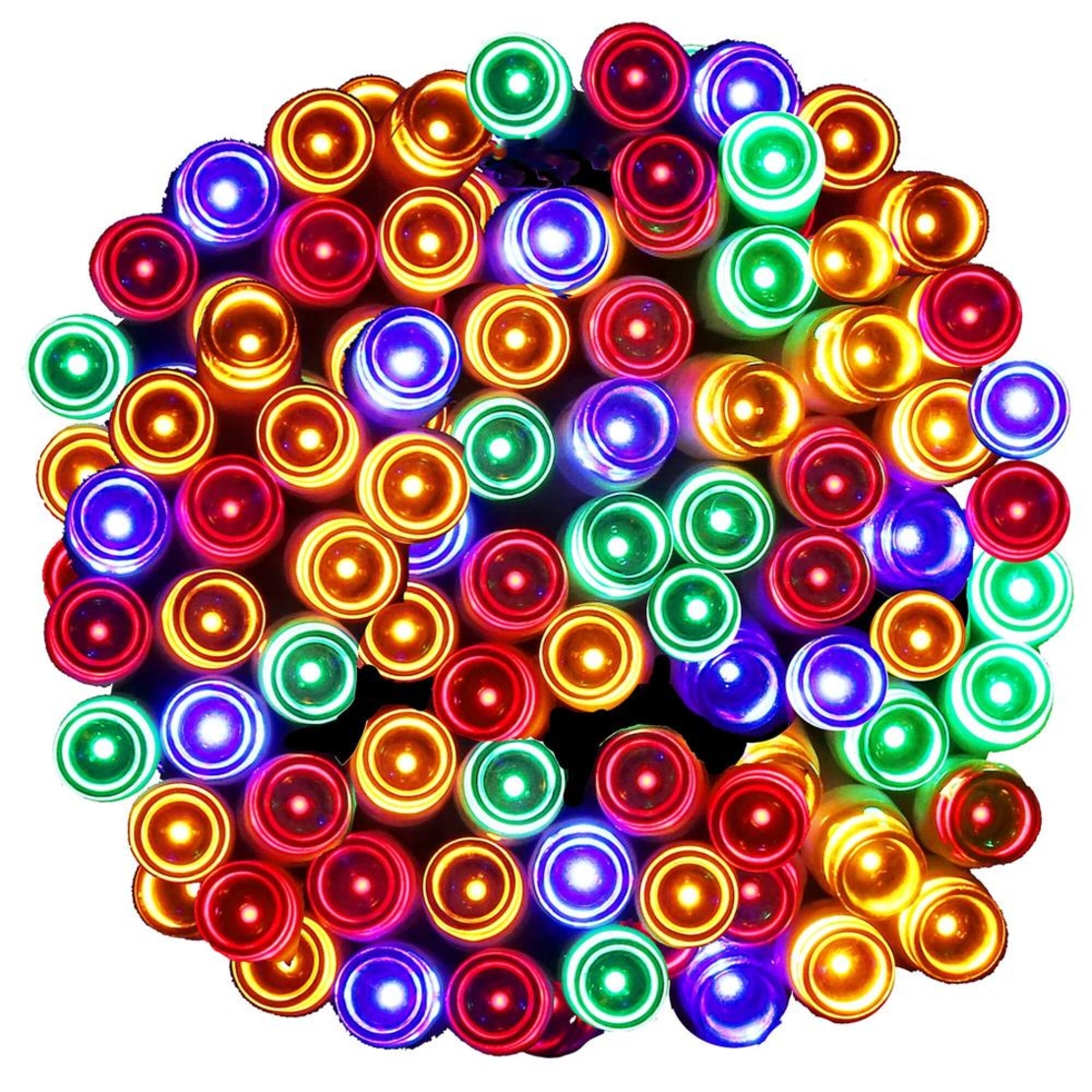 Instalatie lumini de exterior pentru gradina, 10.5 metri, 100 LED-uri, cu baterii, multicolor