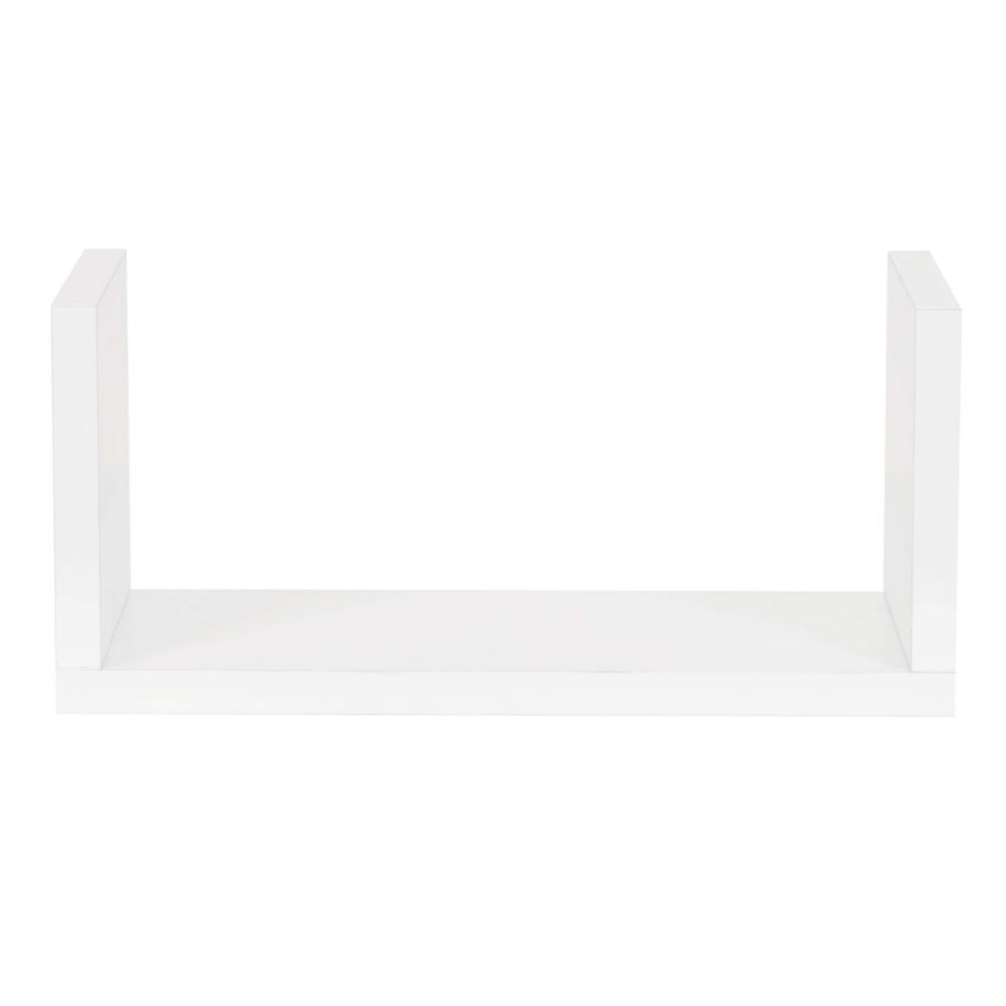 Set 3 rafturi de perete din MDF pentru decor si organizare, 30, 45 si 60 cm, alb