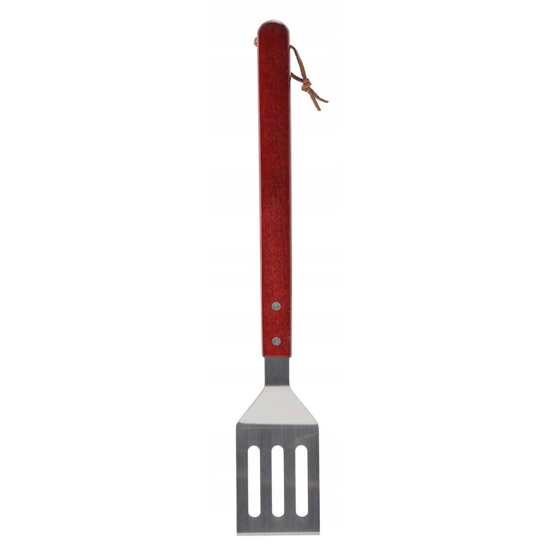 Set 3 ustensile pentru gratar din inox cu maner din lemn, spatula, furculita si cleste