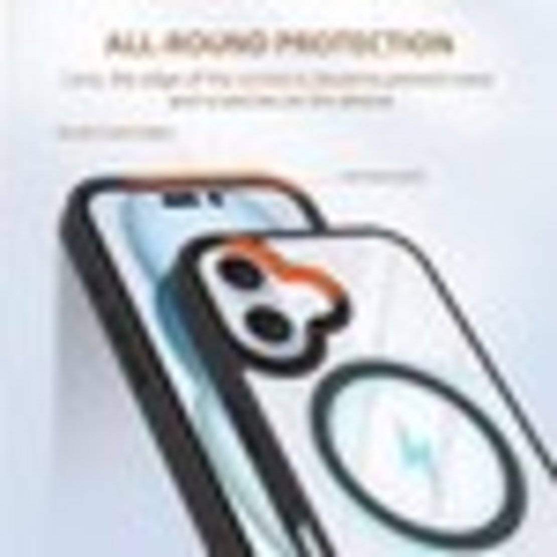 Husa de Protectie Compatibil cu iPhone 16 Plus, Vafy, Incarcare Wireless, Tehnologie Magsafe, Carcasa din TPU/ PC, Protectie Camera, Antisoc, Antizgariere, Gri - Transparent
