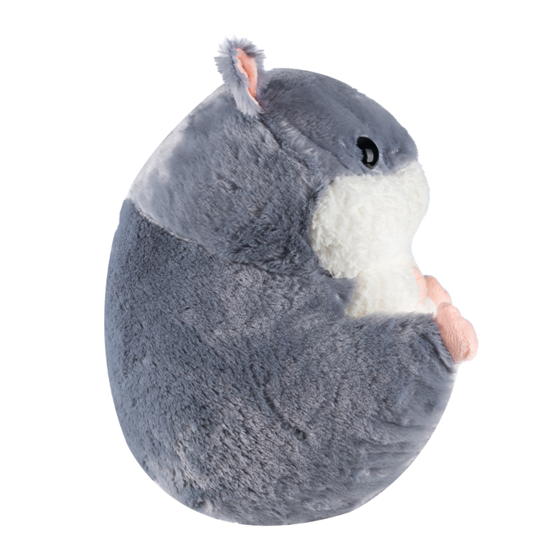 Jucarie plus hamster cu paturica ascunsa, plus moale pentru copii, 50x28 cm, gri