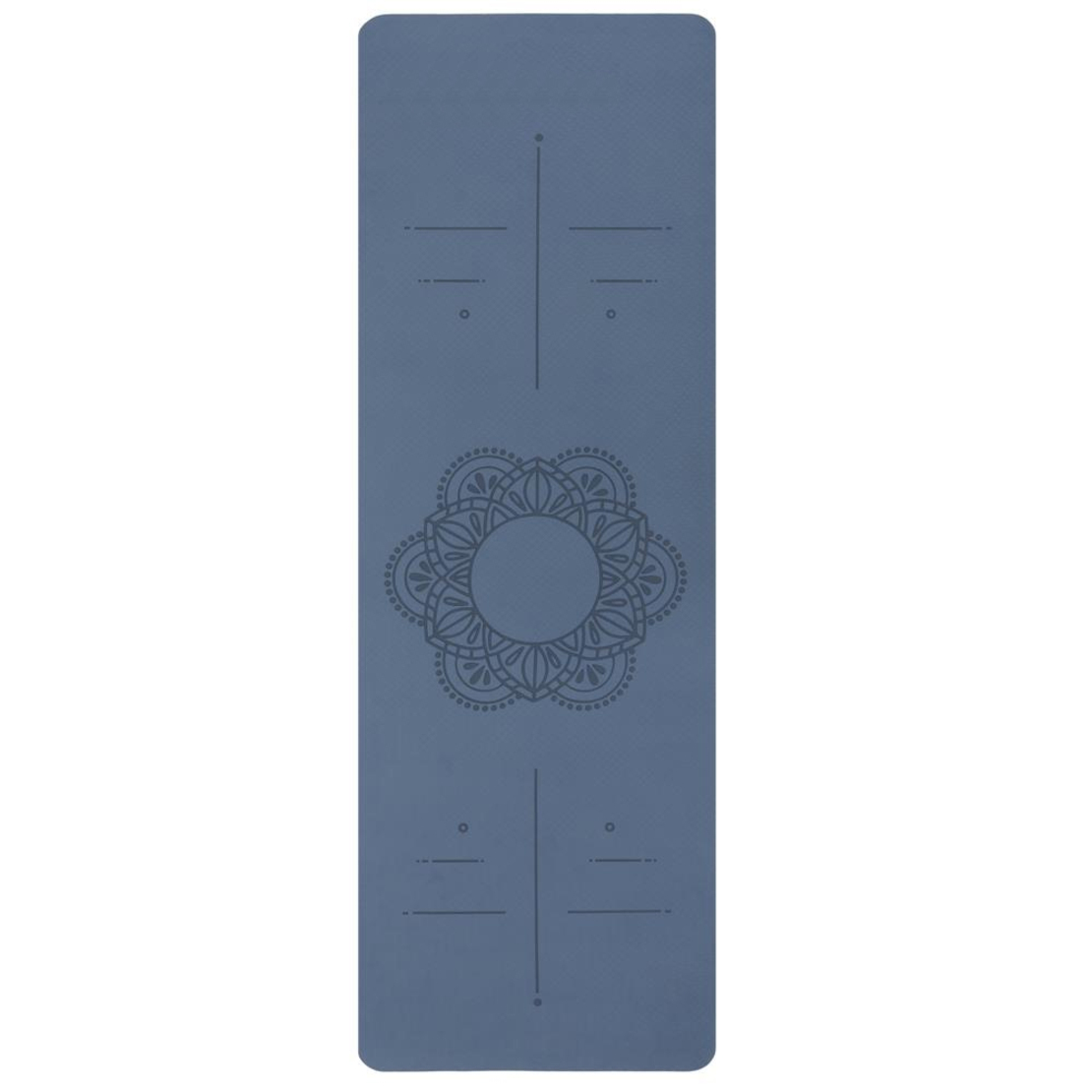 Saltea yoga antiderapanta din TPE, 183x61x0.6 cm, cu curea transport, albastru