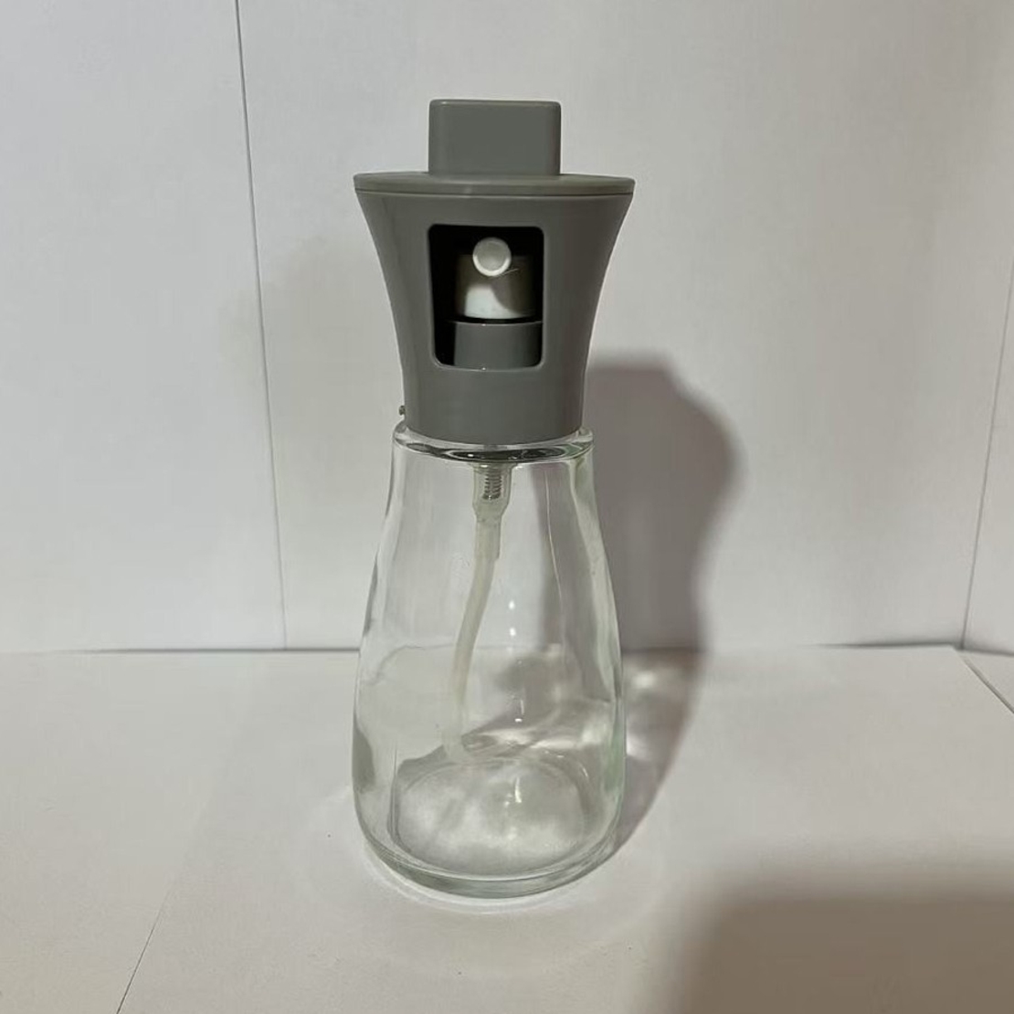 Pulverizator pentru Ulei, Vafy, Pulverizator din Sticla pentru Otet sau Alte Lichide, Simplu Reincarcabil, Multifunctionale, 17.3 x 5.6 cm, Capacitatea 170 ml, Gri