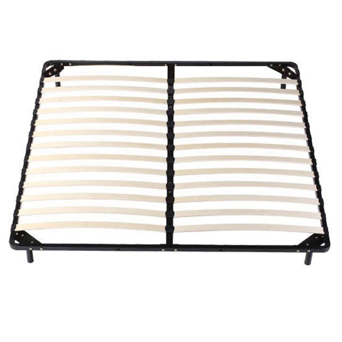 Somiera metalica rabatabila pentru pat 140x200 cm cu pistoane gaz, 26 lamele, cadru rezistent, negru