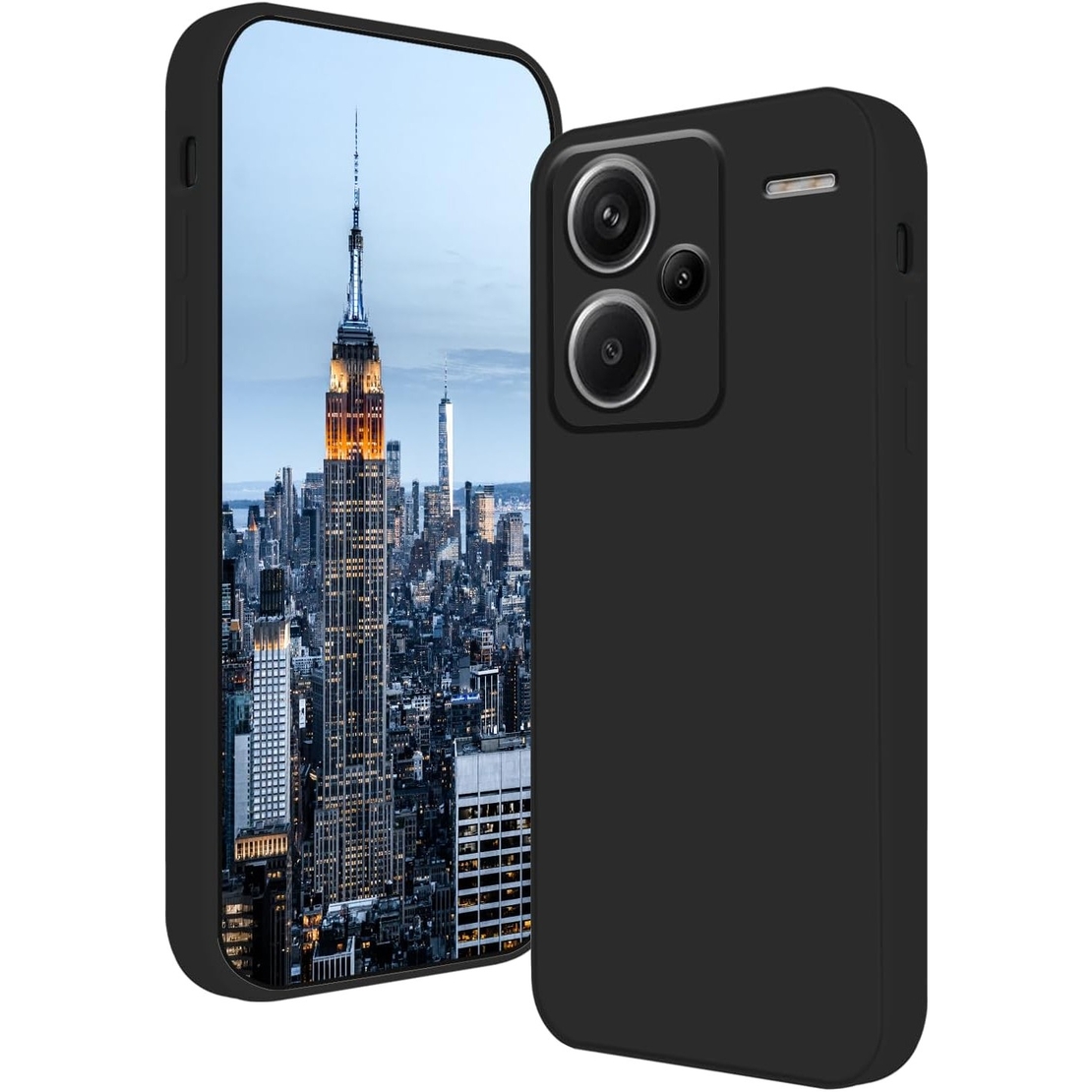 Husa de Protectie, Vafy, pentru Xiaomi Redmi Note 13 Pro Plus 5G, Liquid Silicone, cu Microfibra pe Interior, Protectie Antisoc, Compatibil Incarcare Wireless, Negru