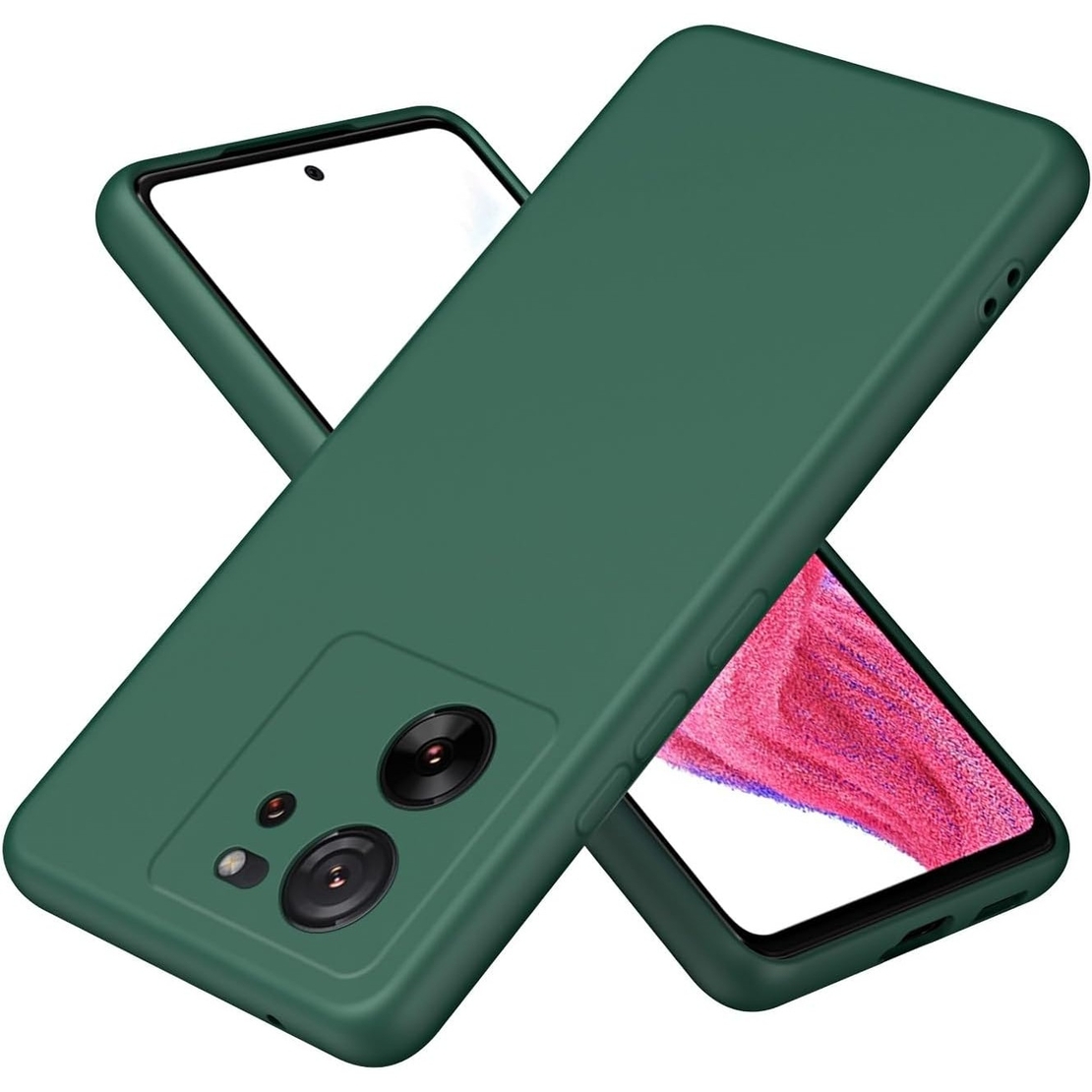 Husa de Protectie, Vafy, pentru Xiaomi Redmi 13T, Liquid Silicone, cu Microfibra pe Interior, Protectie Antisoc, Compatibil Incarcare Wireless, Verde
