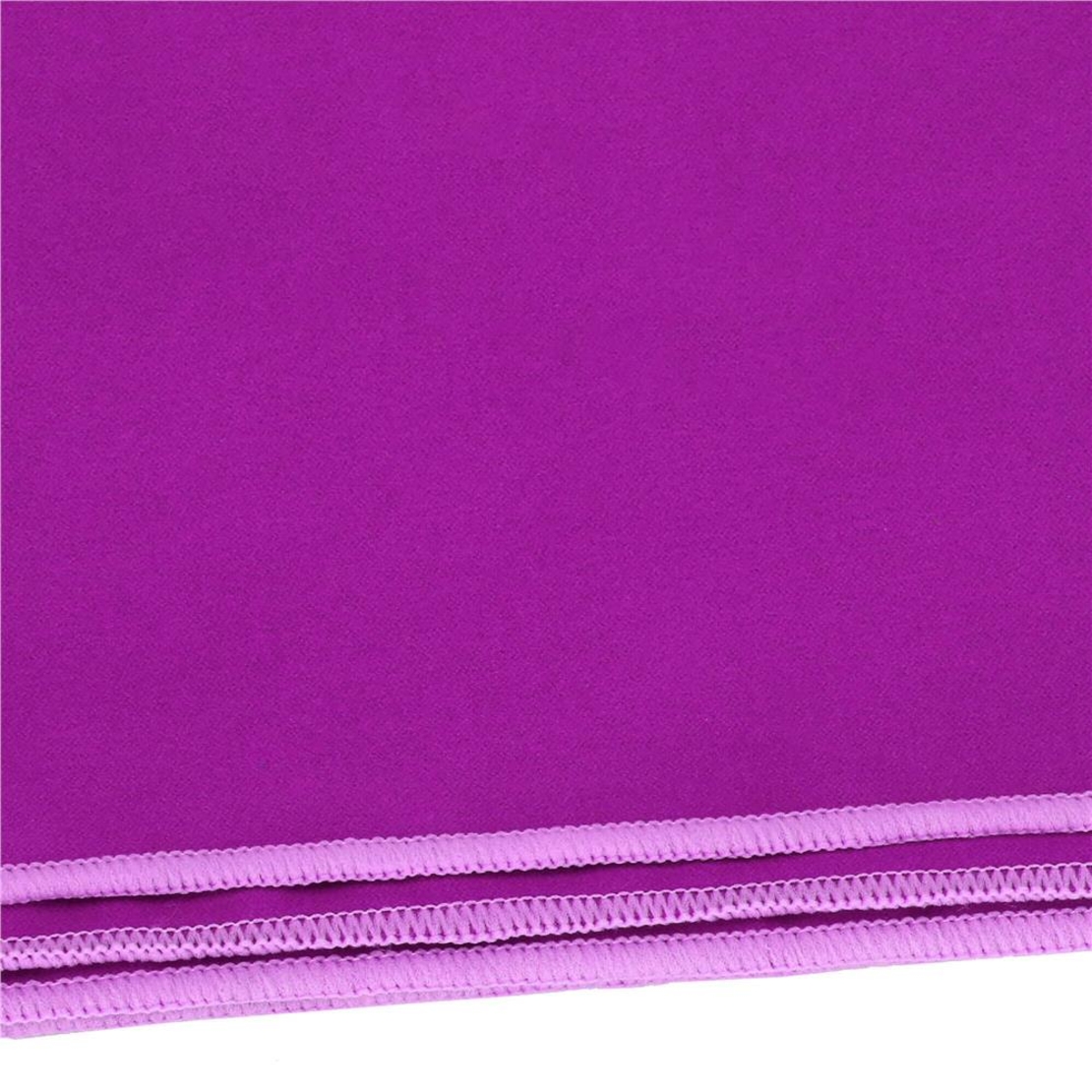 Prosop de plaja cu uscare de rapida, husa de transport, 75x150cm, violet
