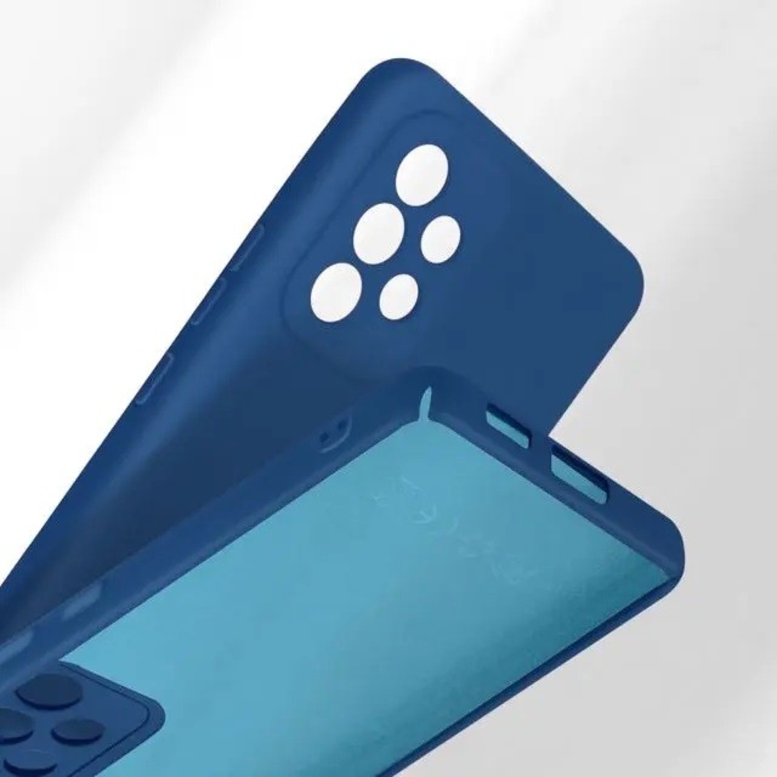 Husa protectie Vafy pentru Samsung A53 5G Liquid Silicone Albastru Inchis